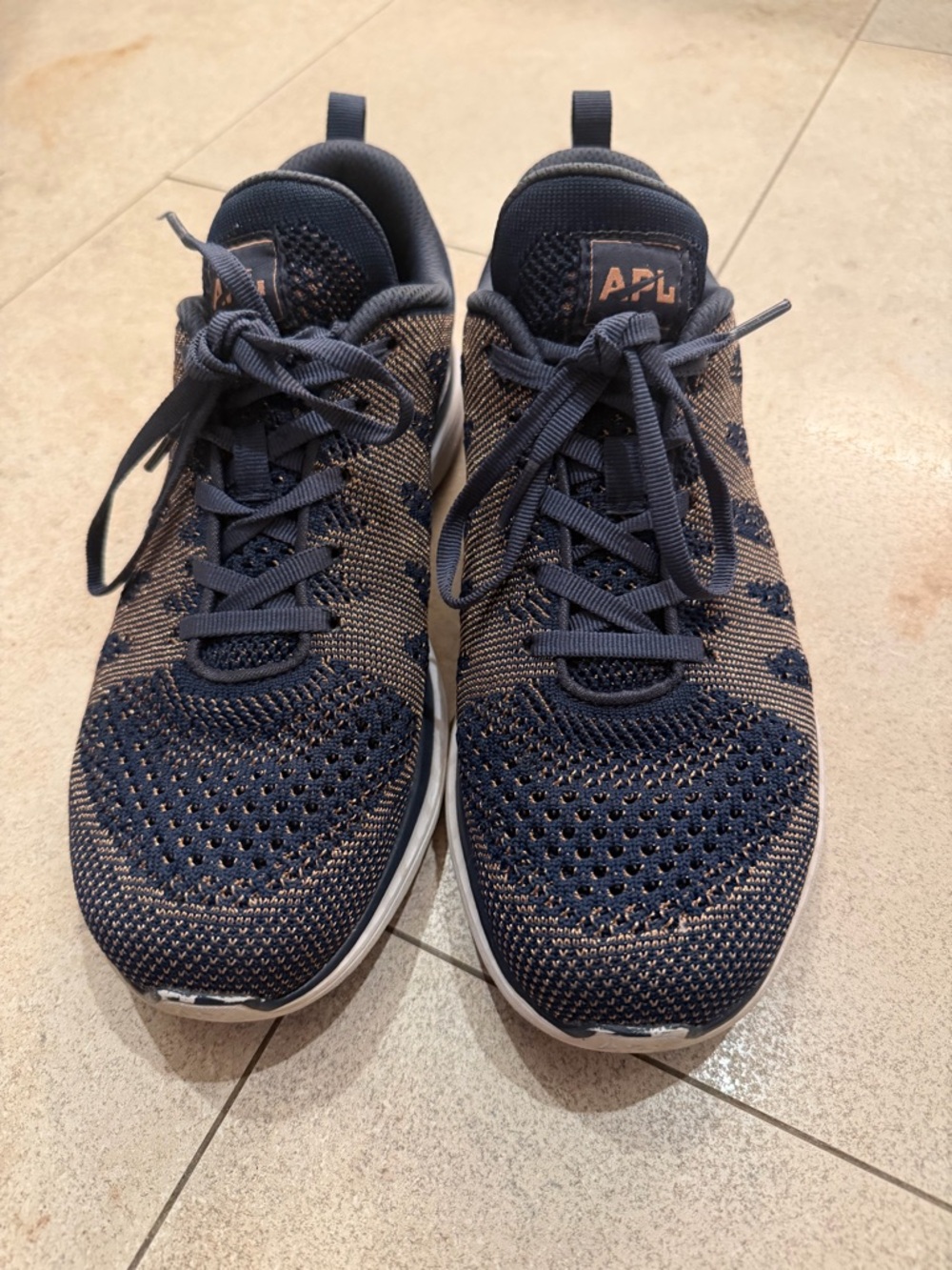 APL Women’s Navy and Tan TechLoom Knit Sneakers